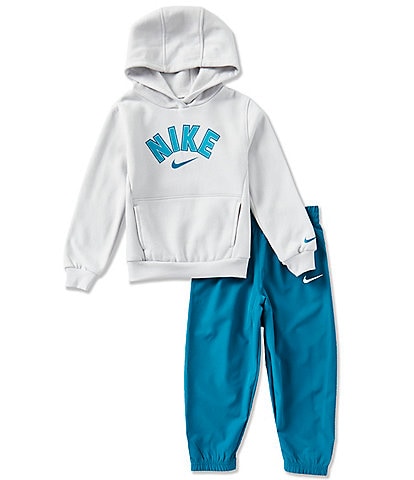 Nike Little Boys Long Sleeve Fleece Pullover Hoodie 2-Piece Set
