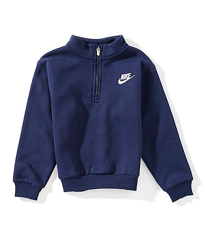 Nike Little Boys Long Sleeve Logo Quarter Zip Pullover
