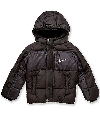 Nike Little Boys Long Sleeve Mixed Media Puffer Jacket