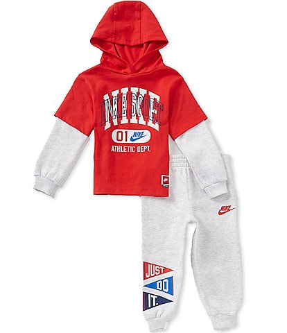Nike Little Boys Short Sleeve Multi Sport Pullover Hoodie & Pants Set