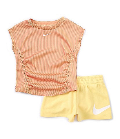 Nike Little Girls 2T-4T Short Sleeve Meta Morph T-Shirt & Coordinating Shorts Set