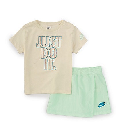 Nike Little Girls 2T-6X Short-Sleeve Happy Camper T-Shirt & Skort Set