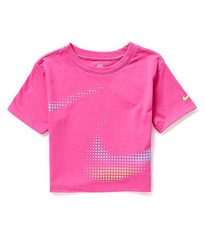 Nike Little Girls 2T-6X Short Sleeve Rainbow-Swoosh Tee