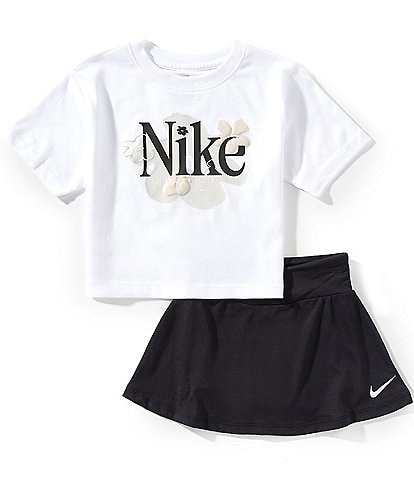 Nike Little Girls 2T-6X Short-Sleeve Wild Flower T-Shirt &  Solid Scooter Set
