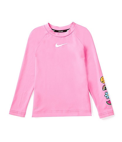 Nike Little Girls 4-6X Long Sleeve Hydrogen Rashgaurd Top
