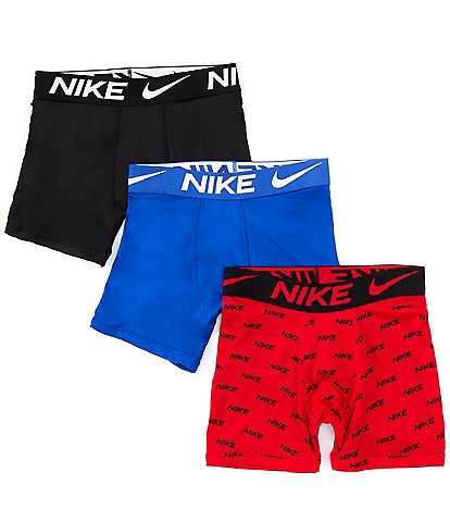 Nike Little/Big Boys 6-20 Swoosh Print Dri-FIT 3-Pack Boxer Briefs