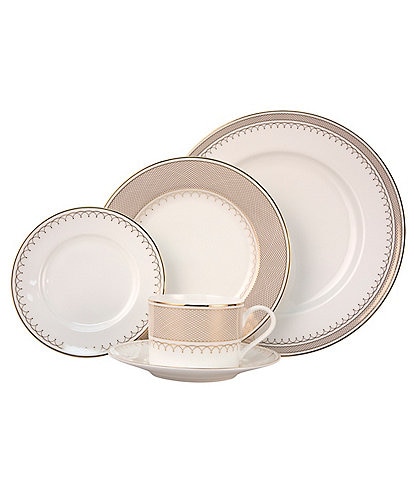 Nikko Lattice Gold Scalloped Bone China