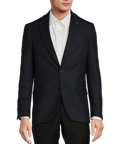 No Ordinary Joe by Ted Baker Modern Fit Flat Front Solid 2-Piece Suit