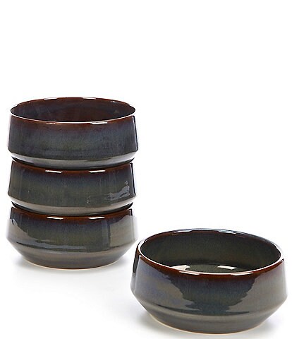 Noble Excellence Aurora Collection Glazed Cereal Bowls, Set of 4