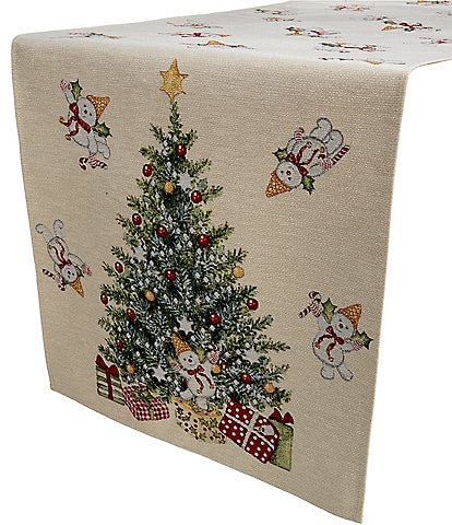 Noble Excellence Mr. Bingle Collection Christmas Tree Table Runner, 70#double;
