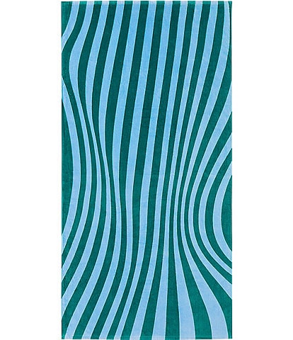Noble Excellence Outdoor Collection Wavy Striped Beach Towel