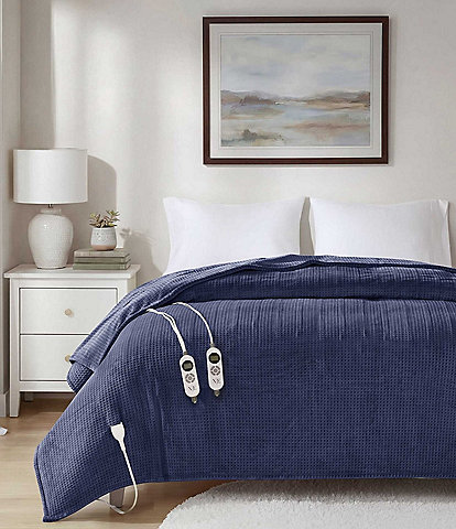 Noble Excellence Programmable Waffle Knit Electric Bed Blanket