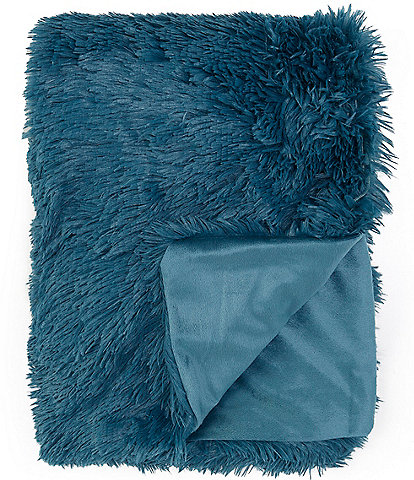 Noble Excellence Shag Lightweight Reversible Throw