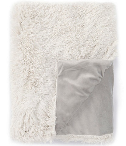 Noble Excellence Shag Ombre Lightweight Reversible Throw