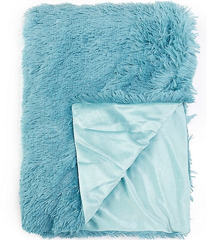 Noble Excellence Shag Ombre Lightweight Reversible Throw