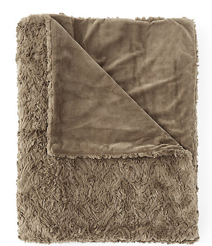 Noble Excellence Warm Shop Collection Emma Brushed Faux Bunny Fur Throw