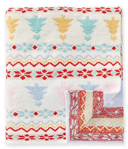 Noble Excellence Warm Shop Collection Tessa Christmas Tree Cozy Knit Throw Blanket
