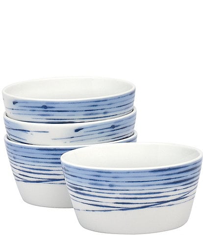 Noritake Aozora Porcelain Cereal Bowls, Set of 4