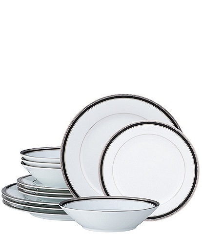 Noritake Austin Platinum Collection 12-Piece Set, Service For 4