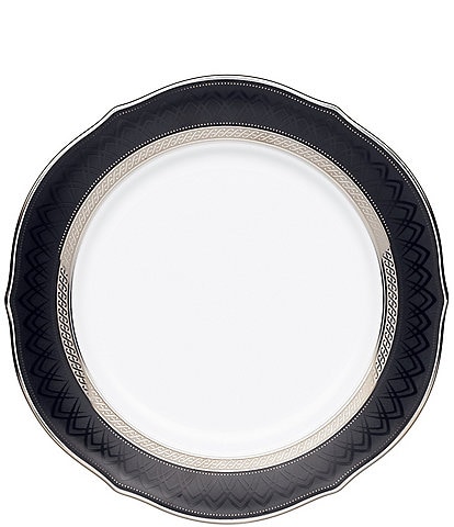 Noritake Austin Platinum Porcelain Scalloped Accent Plate