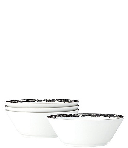 Noritake Black Rill Collection Fruit Bowls, Set of 4