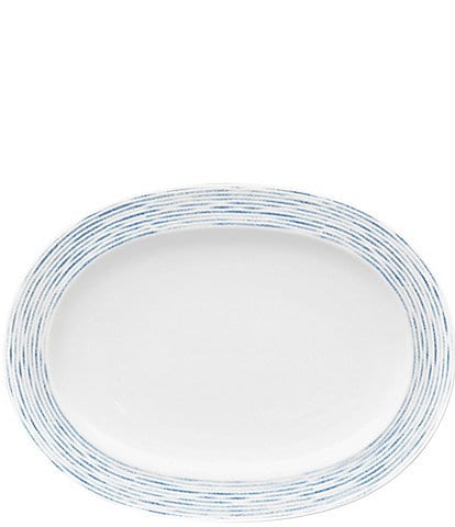 Noritake Blue Hammock 14" Porcelain Oval Platter