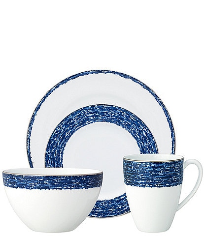 Noritake Blue Rill Collection 4-Piece Place Setting