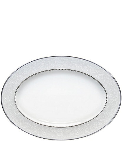 Noritake Brocato Chinoiserie Oval Platter 14"