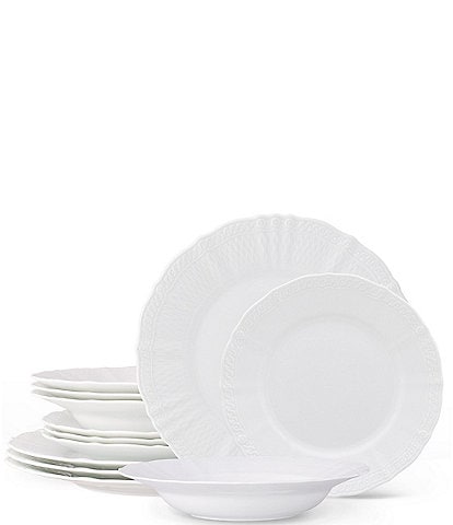 Noritake Cher Blanc Collection 12-Piece Set, Service For 4