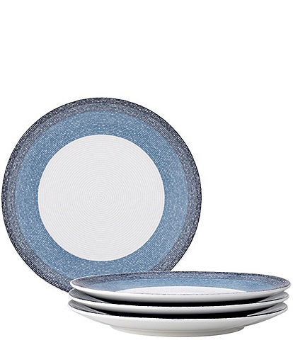 Noritake Colorscapes Layers Collection Coupe Salad Plates, Set of 4