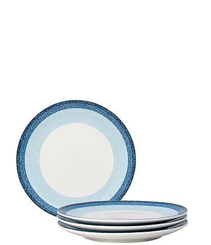 Noritake Colorscapes Layers Collection Coupe Salad Plates, Set of 4