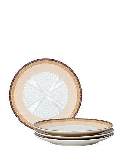 Noritake Colorscapes Layers Collection Coupe Salad Plates, Set of 4