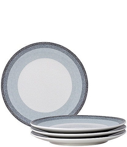 Noritake Colorscapes Layers Collection Coupe Salad Plates, Set of 4