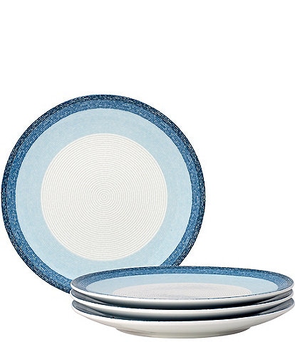 Noritake Colorscapes Layers Collection Coupe Salad Plates, Set of 4