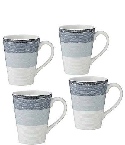 Noritake Colorscapes Layers Collection Mugs, Set of 4