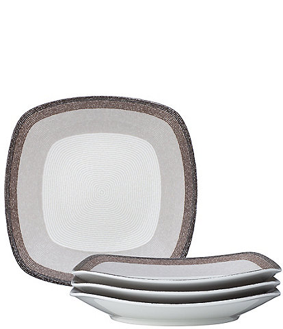 Noritake Colorscapes Layers Collection Square Salad Plates, Set of 4