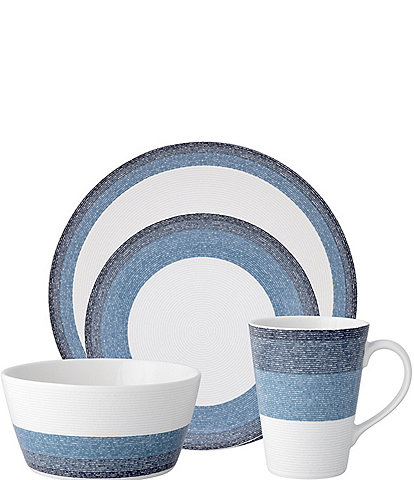 Noritake Colorscapes Layers Navy Collection 4-Piece Coupe Place Setting