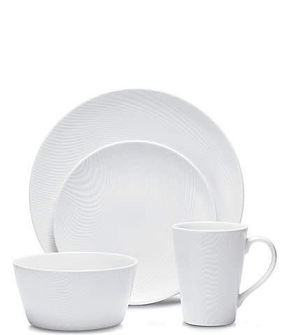 Noritake Colorscapes White-on-White Dune 4-Piece Coupe Place Setting
