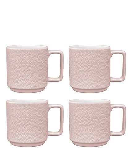 Noritake ColorTex Stone Collection Stax Coffee Mugs, Set of 4