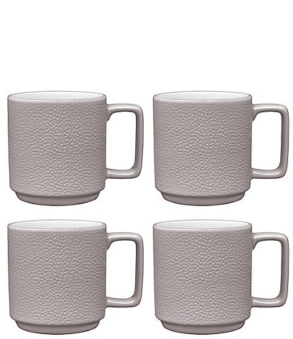 Noritake ColorTex Stone Collection Stax Coffee Mugs, Set of 4