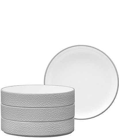 Noritake ColorTex Stone Collection Stax Deep Plates, Set of 4