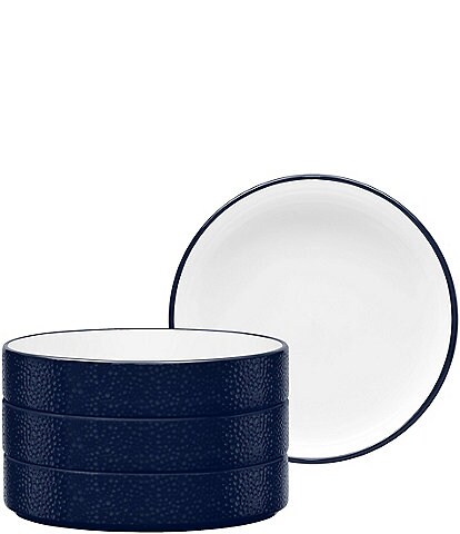 Noritake ColorTex Stone Collection Stax Deep Plates, Set of 4