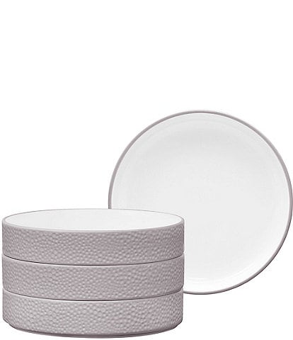 Noritake ColorTex Stone Collection Stax Deep Plates, Set of 4