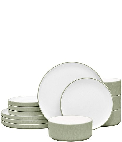 Noritake ColorTex Stone Collection 12-Piece Stax Set, Service For 4