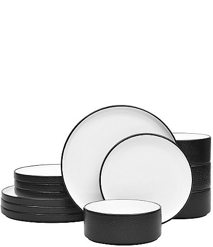 Noritake ColorTex Stone Collection 12-Piece Stax Set, Service For 4