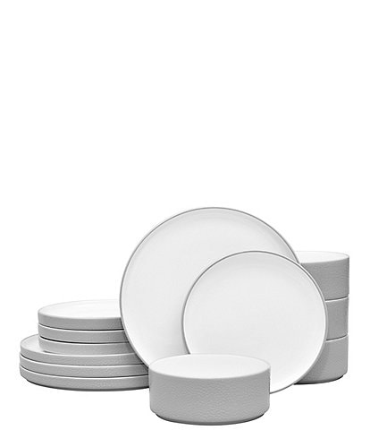 Noritake ColorTex Stone Collection 12-Piece Stax Set, Service For 4