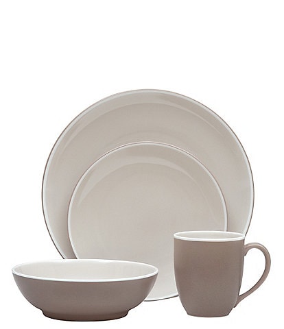 Noritake Colortrio Clay Collection 4-Piece Coupe Place Setting