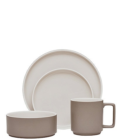 Noritake Colortrio Clay Collection 4-Piece Stax Place Setting
