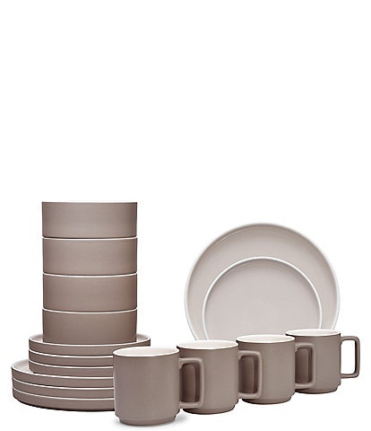 Noritake Colortrio Collection 16-Piece Stax Set, Service For 4