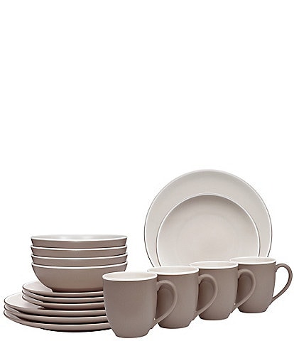 Noritake ColorTrio Collection 16-Piece Coupe Set, Service For 4